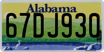 AL license plate 67DJ930