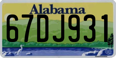 AL license plate 67DJ931
