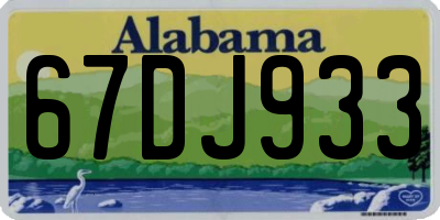 AL license plate 67DJ933