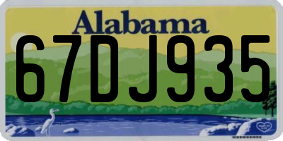 AL license plate 67DJ935