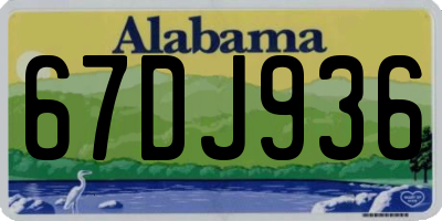 AL license plate 67DJ936