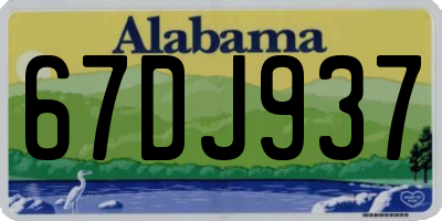 AL license plate 67DJ937