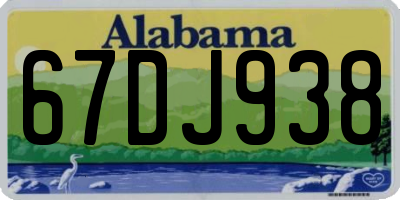 AL license plate 67DJ938