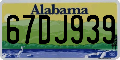 AL license plate 67DJ939