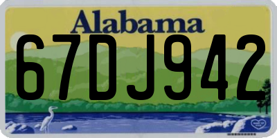 AL license plate 67DJ942