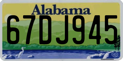 AL license plate 67DJ945