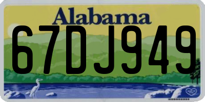 AL license plate 67DJ949