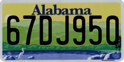 AL license plate 67DJ950