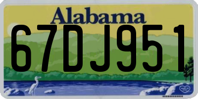 AL license plate 67DJ951