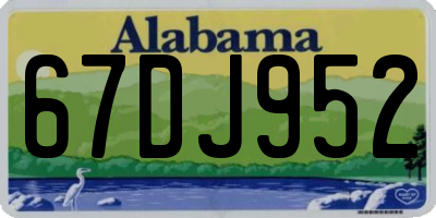 AL license plate 67DJ952