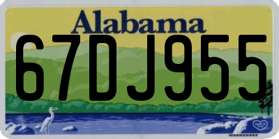 AL license plate 67DJ955
