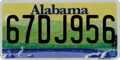 AL license plate 67DJ956
