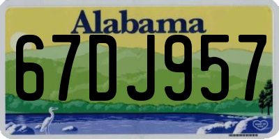 AL license plate 67DJ957