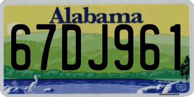 AL license plate 67DJ961