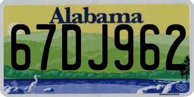 AL license plate 67DJ962