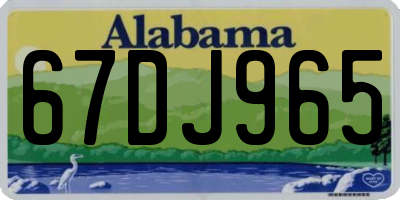 AL license plate 67DJ965