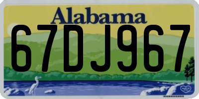 AL license plate 67DJ967