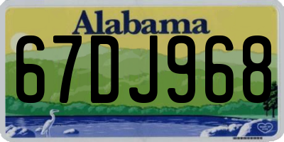 AL license plate 67DJ968