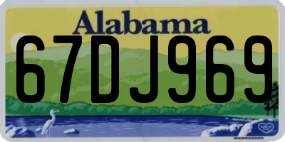 AL license plate 67DJ969