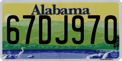 AL license plate 67DJ970