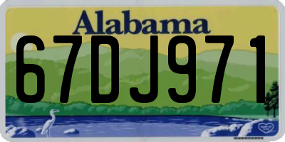 AL license plate 67DJ971