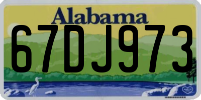 AL license plate 67DJ973