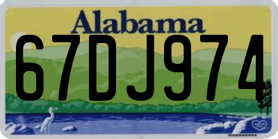 AL license plate 67DJ974