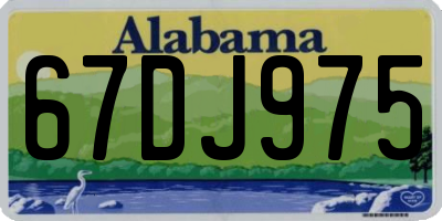AL license plate 67DJ975