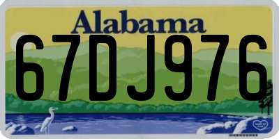 AL license plate 67DJ976
