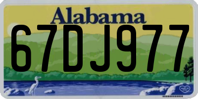 AL license plate 67DJ977