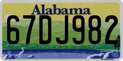 AL license plate 67DJ982