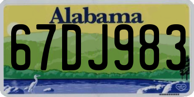 AL license plate 67DJ983