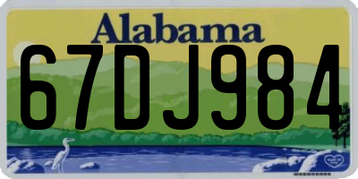 AL license plate 67DJ984