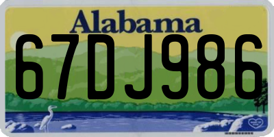 AL license plate 67DJ986