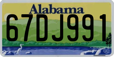 AL license plate 67DJ991