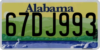 AL license plate 67DJ993