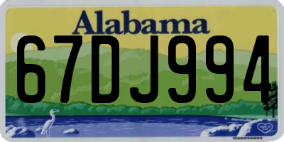 AL license plate 67DJ994