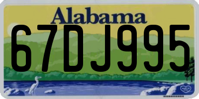 AL license plate 67DJ995