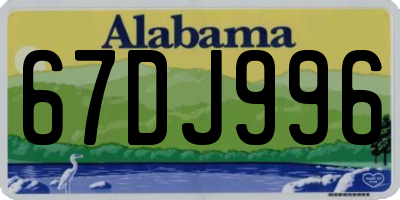 AL license plate 67DJ996