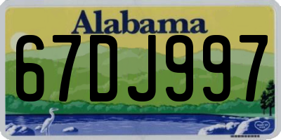 AL license plate 67DJ997