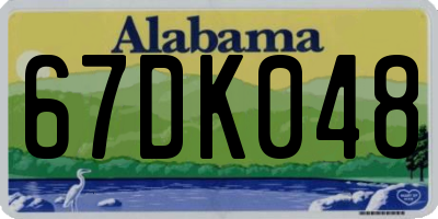 AL license plate 67DK048