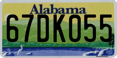 AL license plate 67DK055
