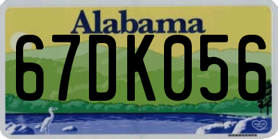 AL license plate 67DK056