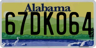 AL license plate 67DK064