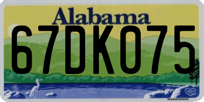 AL license plate 67DK075