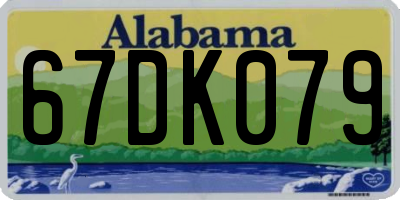 AL license plate 67DK079