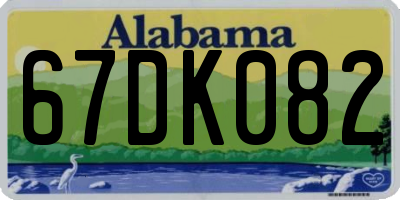 AL license plate 67DK082