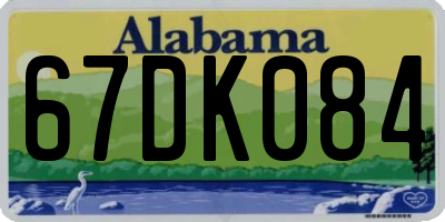 AL license plate 67DK084