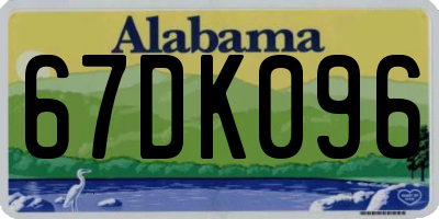 AL license plate 67DK096
