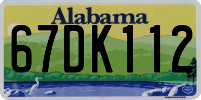 AL license plate 67DK112